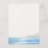 Mediterranean Lemon Watercolor Wedding Details Begleitkarte (Rückseite)