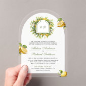 Mediterranean Lemon Wedding Acryleinladungen (Insitu (Handheld))
