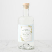 Mediterranean Lemon Wedding Limoncello Alkoholflaschenetikett (Vorderseite)