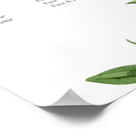 Mediterranean Lemon Wedding Seating Chart  Poster (Ecke)