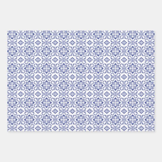 Mediterranean Lemons Blue Mosaic Tile Wedding Geschenkpapier Set (Vorderseite)