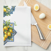 Mediterranean Lemons Kitchen Towel Geschirrtuch (Viertel Falte)