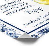 Mediterranean Limoncello Spritz Bar Wedding Shower Poster (Ecke)