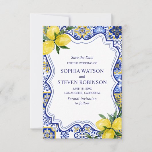 Mediterranean Love: A Wedding Celebration Save The Date (Vorderseite)