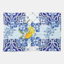 Mediterranean,majolica,tiles Tablecloth Geschirrtuch