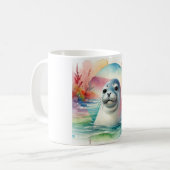 Mediterranean monk seal serenity 210824AREF111 - W Kaffeetasse (Vorderseite Links)