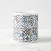 Mediterranean Moroccan Tile pattern Jumbo-Tasse (Vorderseite)