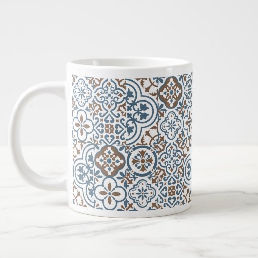 Mediterranean Moroccan Tile pattern Jumbo-Tasse (Links)