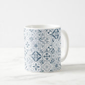 Mediterranean Moroccan Tile pattern Kaffeetasse (VorderseiteRechts)