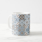 Mediterranean Moroccan Tile pattern Kaffeetasse (Vorderseite Links)
