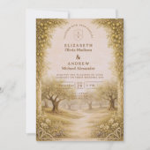 Mediterranean Olive Grove Countryside Wedding Einladung (Vorderseite)