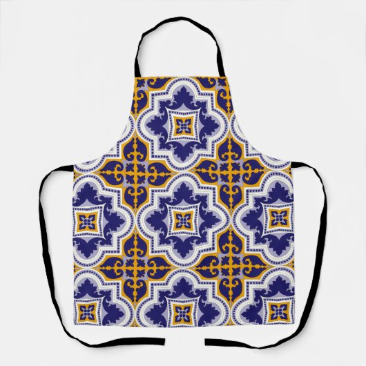 Mediterranean Pattern Kitchen Apron Schürze (Vorderseite)