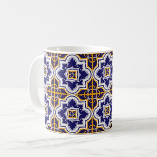 Mediterranean Pattern Kitchen Kaffeetasse (Vorderseite Links)