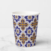 Mediterranean Pattern Kitchen Pappbecher (Rückseite)