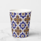 Mediterranean Pattern Kitchen Pappbecher (Vorderseite)