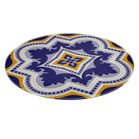 Mediterranean Pattern Kitchen Schneidebrett (Ecke)