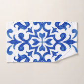 Mediterranean Portuguese Blue Tile Badhandtuch Set (Handtuch)