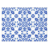 Mediterranean Portuguese Blue Tile Tischdecke (Vorderseite (Horizontal))