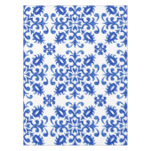Mediterranean Portuguese Blue Tile Tischdecke (Vorderseite)