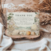 Mediterranean Seashell Botanical Wedding Dankeskarte