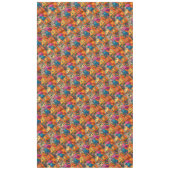 Mediterranean Streets — Colorful Houses Pattern Tischdecke (Vorderseite)