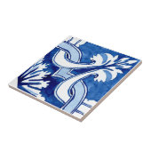 Mediterranean style Azur flower blue big pattern Fliese (Seite)