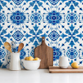 Mediterranean style Azur flower blue pattern Fliese