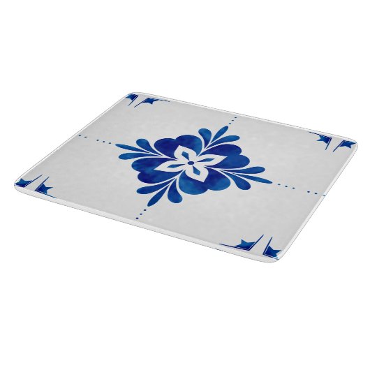 Mediterranean Style Floral  Schneidebrett (Ecke)