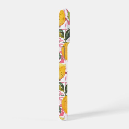 Mediterranean Style Lemon Pattern iPhone Case Hülle (Rechte Seite)