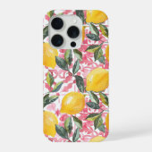 Mediterranean Style Lemon Pattern iPhone Case Hülle (Rückseite)