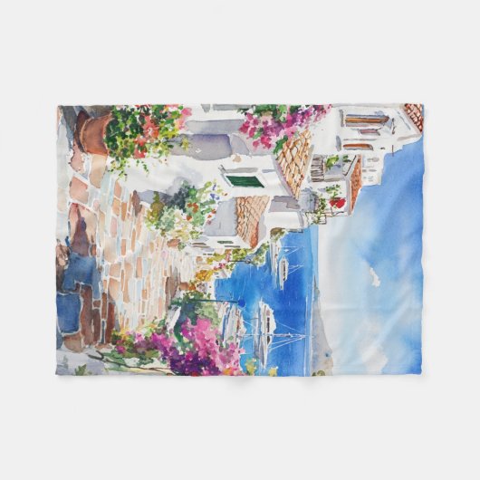 Mediterranean Summer Fleecedecke (Vorderseite (Horizontal))