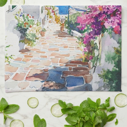 Mediterranean Summer Geschirrtuch (Gefaltet)