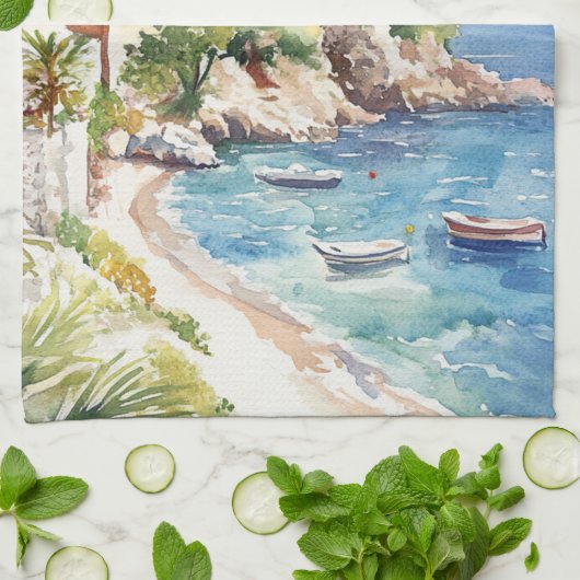 Mediterranean Summer Geschirrtuch (Gefaltet)