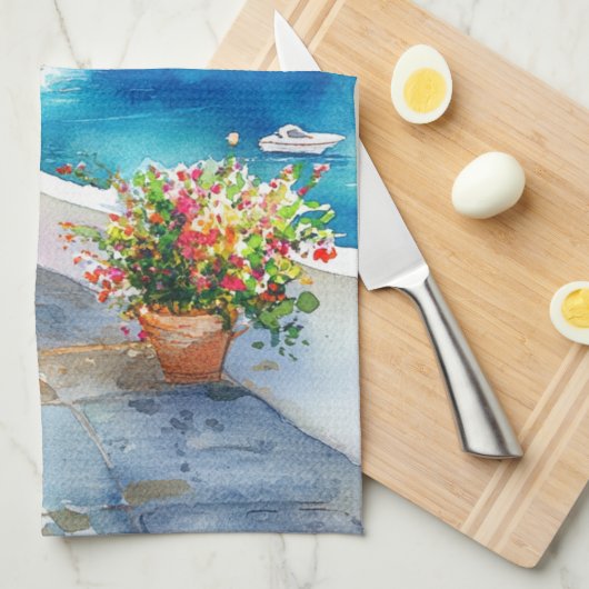 Mediterranean Summer Geschirrtuch (Viertel Falte)