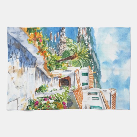 Mediterranean Summer Geschirrtuch (Horizontal)