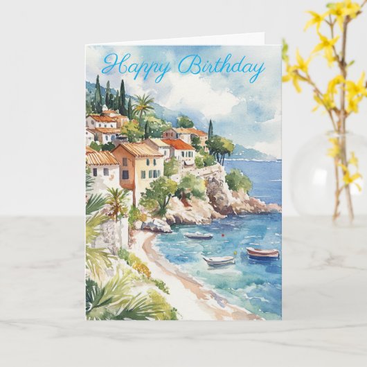 Mediterranean Summer Karte (Gelbe Blume)