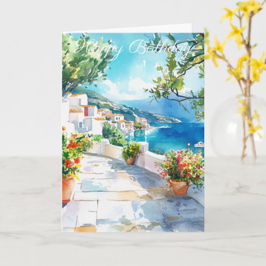 Mediterranean Summer Karte (Gelbe Blume)