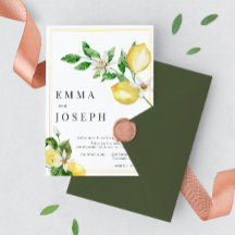 Mediterranean summer lemon bright yellow Wedding