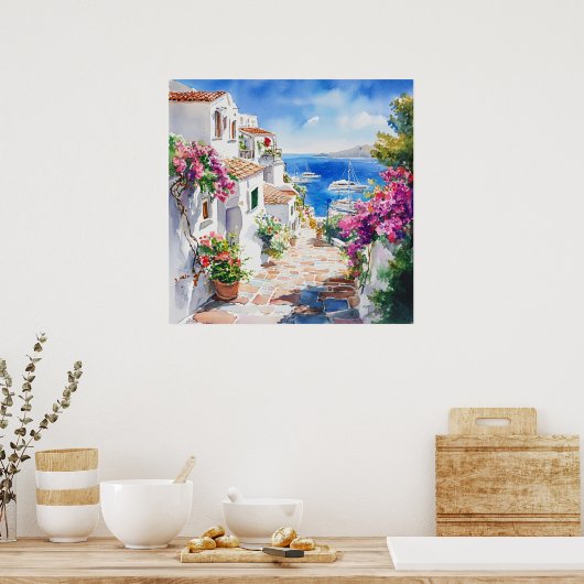 Mediterranean Summer Poster (Küche)