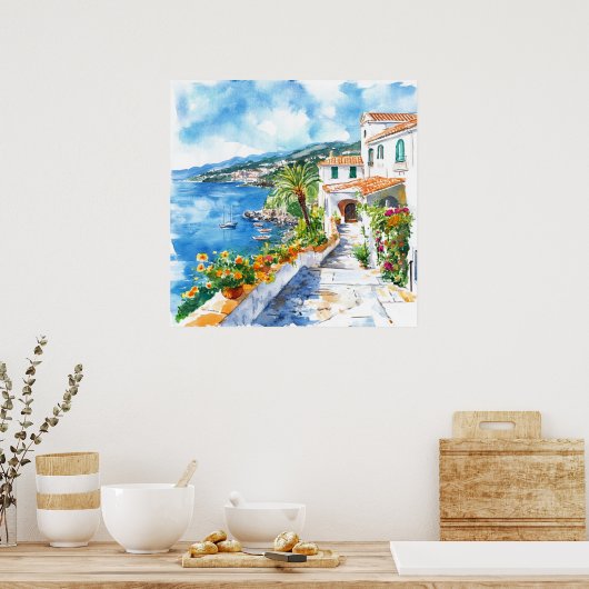 Mediterranean Summer Poster (Küche)