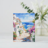 Mediterranean Summer Postkarte (Stehend Vorderseite)
