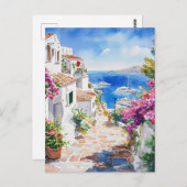 Mediterranean Summer Postkarte (Vorne/Hinten)