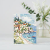 Mediterranean Summer Postkarte (Stehend Vorderseite)