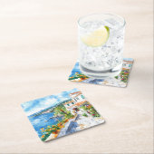 Mediterranean Summer Rechteckiger Pappuntersetzer (Vor Ort)