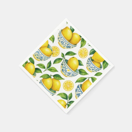 Mediterranean Summer Watercolor Serviette (Ecke)