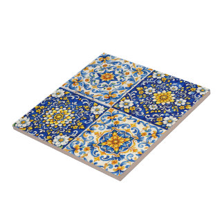 Mediterranean Tile Bloom Fliese