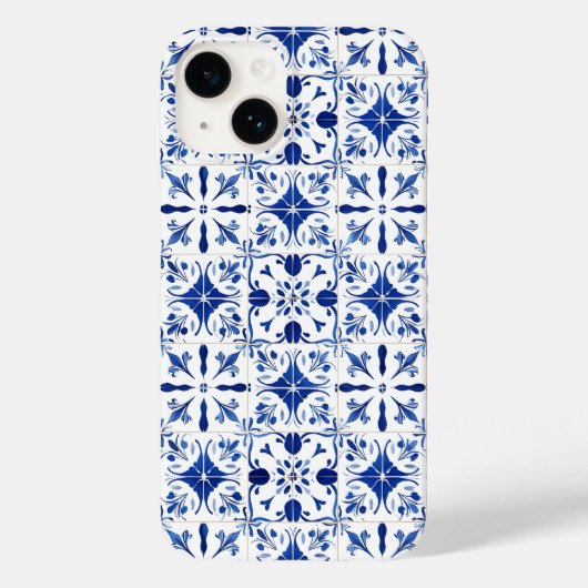 Mediterranean Tile Blue & White Case-Mate iPhone Hülle (Rückseite)