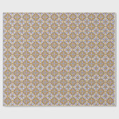 Mediterranean Tile Elegant Boho Geschenkpapier (Flach)