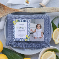 Mediterranean Tile Lemon Baby Girl Erster Geburtst