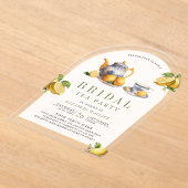Mediterranean Tile Lemon Tea Party Bridal Shower Acryleinladungen (Ablage )